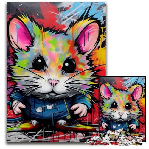 1000-teiliges Puzzle Hamster aus Pappe, Puzzle für Erwachsene, anspruchsvolles DIY-Denkspiel, perfektes Familienspiel oder dekoratives Geschenk, 26x38cm/10,23x14,96 Zoll 1000-teiliges Puzzle Hamster aus Pappe, Puzzle für Erwachsene, anspruchsvolles DIY-Denkspiel, perfektes Familienspiel oder dekoratives Geschenk, 26x38cm/10,23x14,96 Zoll von MrChunlong