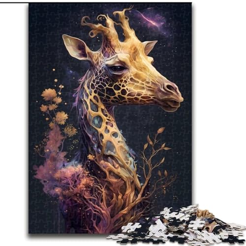 1000-teiliges Puzzle Märchen-Giraffe-Puzzle aus Pappe, interaktives Familienspiel, Denksport-Geschenk, Lernspielzeug, 1000 Teile(26x38cm) von MrChunlong