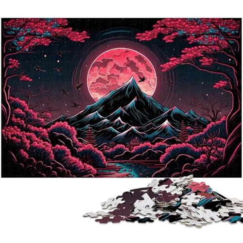1000-teiliges Puzzle Mount Fuji, Holzpuzzle für Erwachsene, anspruchsvolles DIY-Denkspiel, perfektes Familienspiel oder dekoratives Geschenk, 50x75cm/19,68x29,52 Zoll von MrChunlong