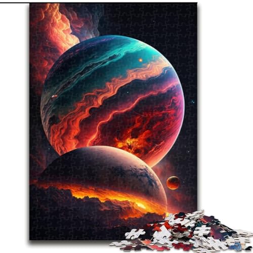 1000-teiliges Puzzle Planet Gas, riesiges Puzzle aus Holz, interaktives Familienspiel, Denksportgeschenk, Lernspielzeug, 1000 Teile(50x75cm) von MrChunlong