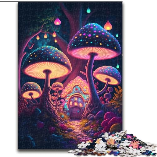 1000-teiliges Puzzle Psychedelische Pilze aus Pappe, interaktives Familienspiel, Denksportgeschenk, Lernspielzeug, 1000 Teile(26x38cm) von MrChunlong