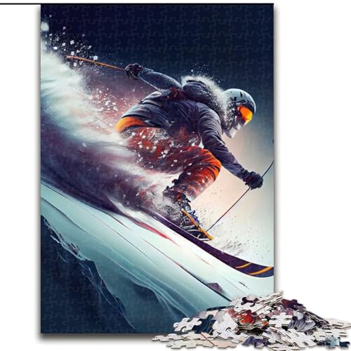 1000-teiliges Puzzle Ski, Vintage-Skifahren, aus Holz, lustige Aktivität für zu Hause, 50x75cm, DIY-Dekoration, anspruchsvolles 1000-teiliges Puzzle Ski, Vintage-Skifahren, aus Holz, lustige Aktivität für zu Hause, 50x75cm, DIY-Dekoration, anspruchsvolles von MrChunlong