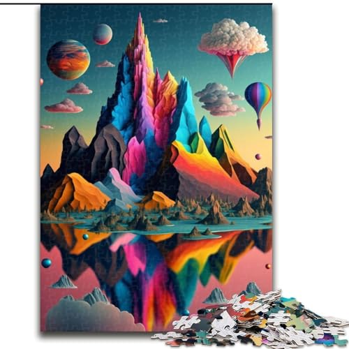 1000-teiliges Puzzle Surreale Landschaft aus Pappe, interaktives Familienspiel, Denksportgeschenk, Lernspielzeug, 1000 Teile(26x38cm) von MrChunlong