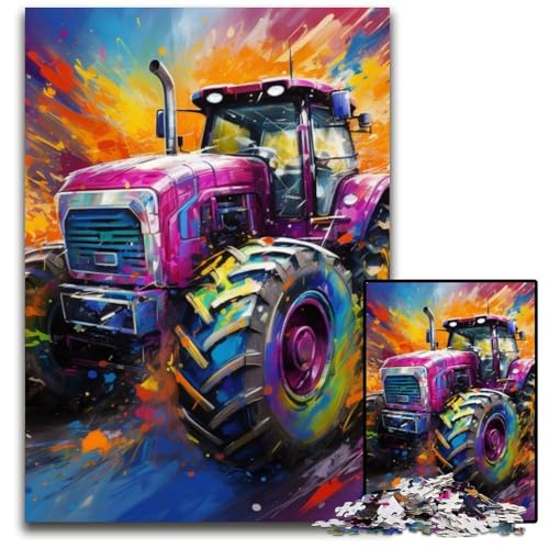 1000-teiliges Puzzle Traktor aus Holz, Puzzle für Erwachsene, anspruchsvolles DIY-Denkspiel, perfektes Familienspiel oder dekoratives Geschenk, 50x75cm/19,68x29,52 Zoll 1000-teiliges Puzzle Traktor aus Holz, Puzzle für Erwachsene, anspruchsvolles DIY-Denkspiel, perfektes Familienspiel oder dekoratives Geschenk, 50x75cm/19,68x29,52 Zoll von MrChunlong