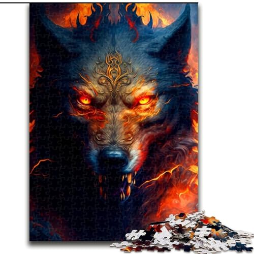 1000-teiliges Puzzle Wolfspuzzle aus Holz, interaktives Familienspiel, Denksportgeschenk, Lernspielzeug 1000 Stück(50x75cm) von MrChunlong
