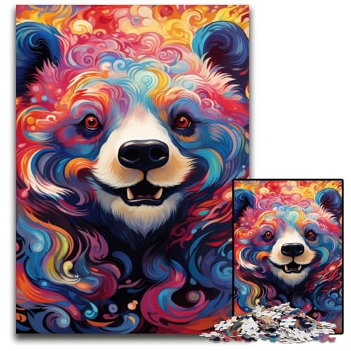1000-teiliges Puzzle für Erwachsene, Art Panda, Holzpuzzle, hochschwieriges Denkspiel für Jugendliche, 50x75cm/19,68x29,52 Zoll 1000-teiliges Puzzle für Erwachsene, Art Panda, Holzpuzzle, hochschwieriges Denkspiel für Jugendliche, 50x75cm/19,68x29,52 Zoll von MrChunlong