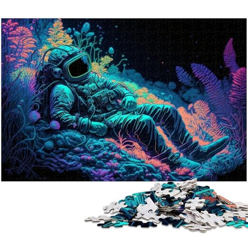 1000-teiliges Puzzle für Erwachsene, Astronauten-Puzzle für Erwachsene, Denkspiel für Teenager, 26x38cm/10,23x14,96 Zoll 1000-teiliges Puzzle für Erwachsene, Astronauten-Puzzle für Erwachsene, Denkspiel für Teenager, 26x38cm/10,23x14,96 Zoll von MrChunlong