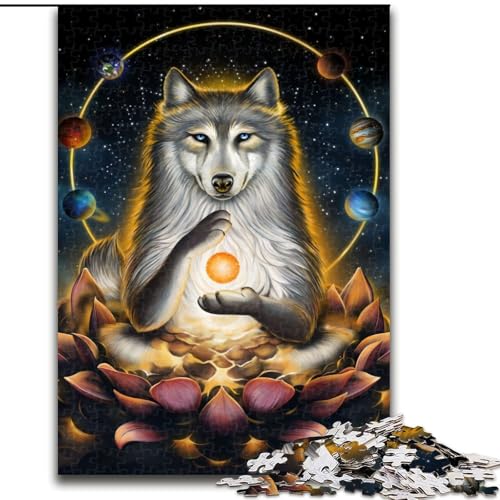 1000-teiliges Puzzle für Erwachsene, Aufklärung, Polarwolf-Puzzle, aus Pappe, Familieninteraktion und Gehirn-Herausforderung, Familienaktivitäts-Herausforderung, 1000 Teile(26x38cm) von MrChunlong