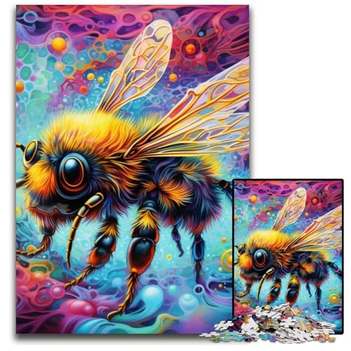 1000-teiliges Puzzle für Erwachsene, Bienen-Puzzle für Erwachsene, Denkspiel für Teenager, 26x38cm/10,23x14,96 Zoll 1000-teiliges Puzzle für Erwachsene, Bienen-Puzzle für Erwachsene, Denkspiel für Teenager, 26x38cm/10,23x14,96 Zoll von MrChunlong