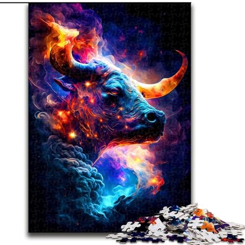 1000-teiliges Puzzle für Erwachsene, Büffel-Puzzle aus Pappe, mit interaktivem Familienspiel, Kinder ab 14 Jahren, 1000 Teile(26x38cm) von MrChunlong