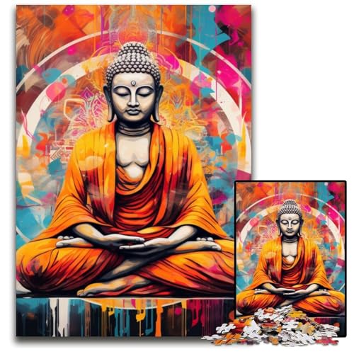 1000-teiliges Puzzle für Erwachsene, Bunte Buddha-Puzzles für Erwachsene, Denkspiel für Teenager, 50x75cm/19,68x29,52 Zoll 1000-teiliges Puzzle für Erwachsene, Bunte Buddha-Puzzles für Erwachsene, Denkspiel für Teenager, 50x75cm/19,68x29,52 Zoll von MrChunlong