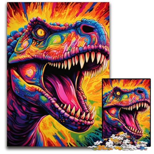 1000-teiliges Puzzle für Erwachsene, Bunte Dinosaurier-Puzzles für Erwachsene, perfekt für Halloween, Weihnachten, Geburtstagsgeschenk, 26x38cm/10,23x14,96 Zoll 1000-teiliges Puzzle für Erwachsene, Bunte Dinosaurier-Puzzles für Erwachsene, perfekt für Halloween, Weihnachten, Geburtstagsgeschenk, 26x38cm/10,23x14,96 Zoll von MrChunlong