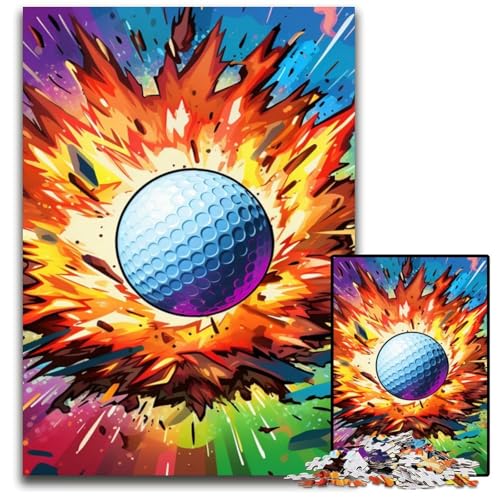 1000-teiliges Puzzle für Erwachsene, Bunte Golf-Puzzles für Erwachsene, Denksportspiel für Teenager, 50x75cm/19,68x29,52 Zoll 1000-teiliges Puzzle für Erwachsene, Bunte Golf-Puzzles für Erwachsene, Denksportspiel für Teenager, 50x75cm/19,68x29,52 Zoll von MrChunlong