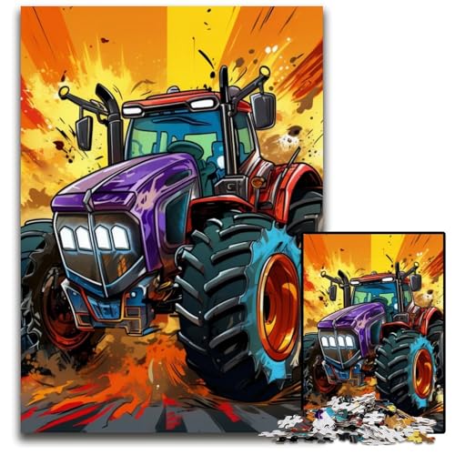1000-teiliges Puzzle für Erwachsene, Bunte Traktor-Puzzles für Erwachsene, Denkspiel für Teenager, 26x38cm/10,23x14,96 Zoll 1000-teiliges Puzzle für Erwachsene, Bunte Traktor-Puzzles für Erwachsene, Denkspiel für Teenager, 26x38cm/10,23x14,96 Zoll von MrChunlong