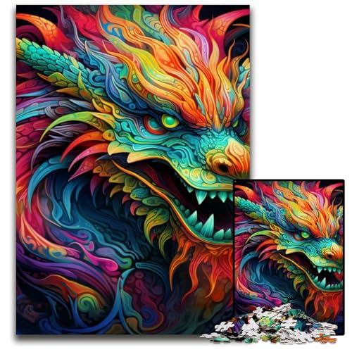 1000-teiliges Puzzle für Erwachsene, Bunte chinesische Drachenpuzzles für Erwachsene, Denkspiel für Teenager, 50x75cm/19,68x29,52 Zoll 1000-teiliges Puzzle für Erwachsene, Bunte chinesische Drachenpuzzles für Erwachsene, Denkspiel für Teenager, 50x75cm/19,68x29,52 Zoll von MrChunlong