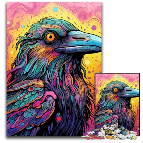 1000-teiliges Puzzle für Erwachsene, Bunte lila Ente, Papppuzzle, hochschwieriges Denkspiel für Teenager, 26x38cm/10,23x14,96 Zoll von MrChunlong