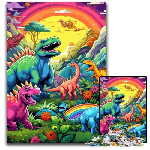 1000-teiliges Puzzle für Erwachsene, Dinosaurier-Kunst-Puzzle für Erwachsene, perfekt für Halloween, Weihnachten, Geburtstagsgeschenk, 26x38cm/10,23x14,96 Zoll 1000-teiliges Puzzle für Erwachsene, Dinosaurier-Kunst-Puzzle für Erwachsene, perfekt für Halloween, Weihnachten, Geburtstagsgeschenk, 26x38cm/10,23x14,96 Zoll von MrChunlong