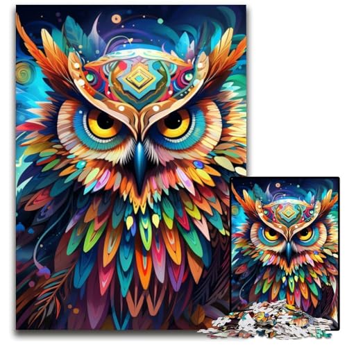 1000-teiliges Puzzle für Erwachsene, Eulen-Puzzle aus Pappe, schwieriges Denkspiel für Jugendliche, 26x38cm/10,23x14,96 Zoll 1000-teiliges Puzzle für Erwachsene, Eulen-Puzzle aus Pappe, schwieriges Denkspiel für Jugendliche, 26x38cm/10,23x14,96 Zoll von MrChunlong