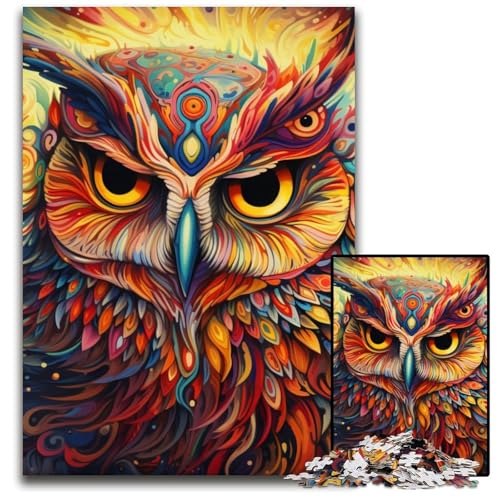 1000-teiliges Puzzle für Erwachsene, Eulen-Puzzle für Erwachsene, Denkspiel für Teenager, 26x38cm/10,23x14,96 Zoll 1000-teiliges Puzzle für Erwachsene, Eulen-Puzzle für Erwachsene, Denkspiel für Teenager, 26x38cm/10,23x14,96 Zoll von MrChunlong