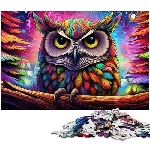 1000-teiliges Puzzle für Erwachsene, Fantasy-Art-Eulen-Puzzle für Erwachsene, perfekt für Halloween, Weihnachten, Geburtstagsgeschenk, 26x38cm/10,23x14,96 Zoll von MrChunlong