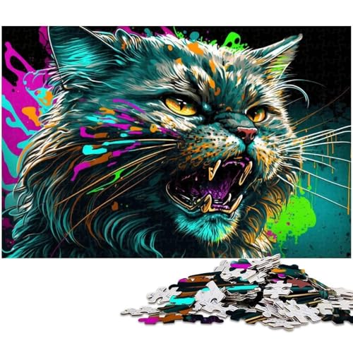 1000-teiliges Puzzle für Erwachsene, Fantasy-Katzen-Puzzle für Erwachsene, Denkspiel für Teenager, 50x75cm/19,68x29,52 Zoll 1000-teiliges Puzzle für Erwachsene, Fantasy-Katzen-Puzzle für Erwachsene, Denkspiel für Teenager, 50x75cm/19,68x29,52 Zoll von MrChunlong