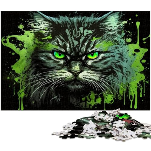 1000-teiliges Puzzle für Erwachsene, Fantasy-Katzen-Puzzle für Erwachsene, perfekt für Halloween, Weihnachten, Geburtstagsgeschenk, 26x38cm/10,23x14,96 Zoll 1000-teiliges Puzzle für Erwachsene, Fantasy-Katzen-Puzzle für Erwachsene, perfekt für Halloween, Weihnachten, Geburtstagsgeschenk, 26x38cm/10,23x14,96 Zoll von MrChunlong