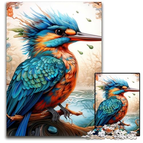 1000-teiliges Puzzle für Erwachsene, Farbvogel, Holzpuzzle, hochschwieriges Denkspiel für Jugendliche, 50x75cm/19,68x29,52 Zoll 1000-teiliges Puzzle für Erwachsene, Farbvogel, Holzpuzzle, hochschwieriges Denkspiel für Jugendliche, 50x75cm/19,68x29,52 Zoll von MrChunlong