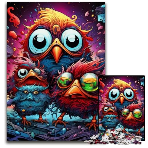 1000-teiliges Puzzle für Erwachsene, Farbvogel-Puzzles für Erwachsene, Denkspiel für Teenager, 26x38cm/10,23x14,96 Zoll 1000-teiliges Puzzle für Erwachsene, Farbvogel-Puzzles für Erwachsene, Denkspiel für Teenager, 26x38cm/10,23x14,96 Zoll von MrChunlong
