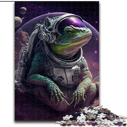 1000-teiliges Puzzle für Erwachsene, Frosch-Weltraum-Astronauten-Puzzle aus Pappe, ideales Urlaubs- oder Geburtstagsgeschenk, Partyspiel-Spielzeug, 1000 Teile(26x38cm) von MrChunlong