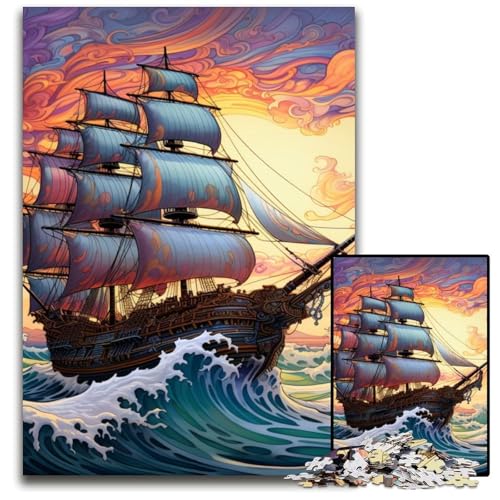 1000-teiliges Puzzle für Erwachsene, Galaxie-Piratenschiff-Puzzle für Erwachsene, perfekt für Halloween, Weihnachten, Geburtstagsgeschenk, 50x75cm/19,68x29,52 Zoll 1000-teiliges Puzzle für Erwachsene, Galaxie-Piratenschiff-Puzzle für Erwachsene, perfekt für Halloween, Weihnachten, Geburtstagsgeschenk, 50x75cm/19,68x29,52 Zoll von MrChunlong