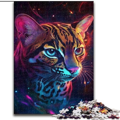 1000-teiliges Puzzle für Erwachsene, Galaxy Ocelot-Puzzle aus Pappe, Denkspiel für Teenager, 1000 Teile(26x38cm) von MrChunlong