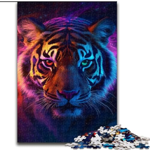 1000-teiliges Puzzle für Erwachsene, Galaxy Tiger-Puzzle aus Holz, Denkspiel für Teenager, 1000 Teile(50x75cm) von MrChunlong