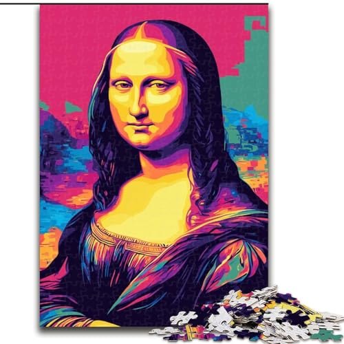 1000-teiliges Puzzle für Erwachsene, Geschenke Mona Lisa, Familienspiel für und einzigartige Heimdekoration und Geschenke für 14-Jährige (Größe 50x75cm) von MrChunlong