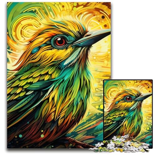1000-teiliges Puzzle für Erwachsene, Grüner Spatz, Puzzle für Erwachsene, Denkspiel für Teenager, 26x38cm/10,23x14,96 Zoll von MrChunlong