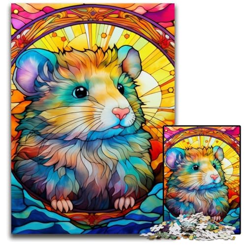 1000-teiliges Puzzle für Erwachsene, Hamster-Holzpuzzle, schwieriges Denkspiel für Jugendliche, 50x75cm/19,68x29,52 Zoll 1000-teiliges Puzzle für Erwachsene, Hamster-Holzpuzzle, schwieriges Denkspiel für Jugendliche, 50x75cm/19,68x29,52 Zoll von MrChunlong