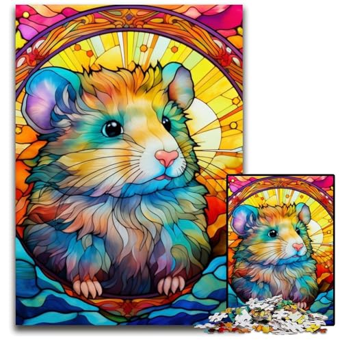 1000-teiliges Puzzle für Erwachsene, Hamster-Puzzle aus Pappe, schwieriges Denkspiel für Jugendliche, 26x38cm/10,23x14,96 Zoll 1000-teiliges Puzzle für Erwachsene, Hamster-Puzzle aus Pappe, schwieriges Denkspiel für Jugendliche, 26x38cm/10,23x14,96 Zoll von MrChunlong