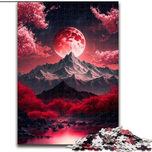 1000-teiliges Puzzle für Erwachsene, Japanisches Kirschblüten-Puzzle aus Pappe, mit interaktivem Familienspiel, Kinder ab 14 Jahren, 1000 Teile(26x38cm) von MrChunlong