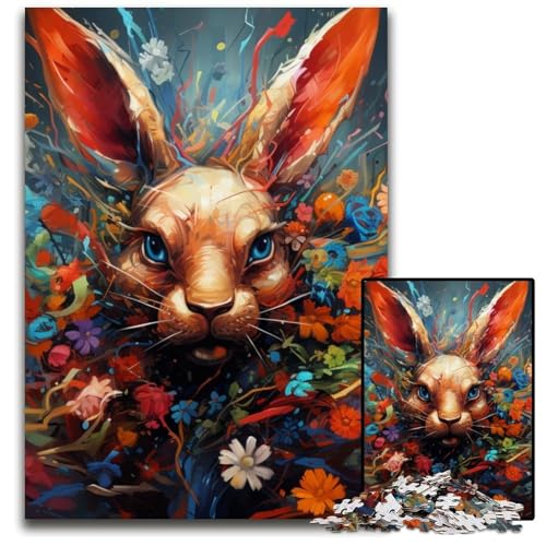 1000-teiliges Puzzle für Erwachsene, Kaninchen-Puzzles für Erwachsene, Denkspiel für Teenager, 26x38cm/10,23x14,96 Zoll 1000-teiliges Puzzle für Erwachsene, Kaninchen-Puzzles für Erwachsene, Denkspiel für Teenager, 26x38cm/10,23x14,96 Zoll von MrChunlong
