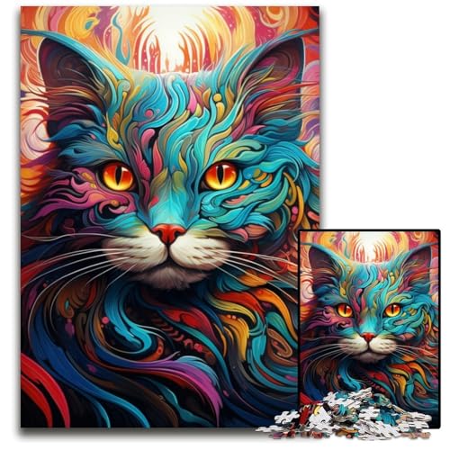 1000-teiliges Puzzle für Erwachsene, Katzen-Puzzle für Erwachsene, Denkspiel für Teenager, 26x38cm/10,23x14,96 Zoll 1000-teiliges Puzzle für Erwachsene, Katzen-Puzzle für Erwachsene, Denkspiel für Teenager, 26x38cm/10,23x14,96 Zoll von MrChunlong