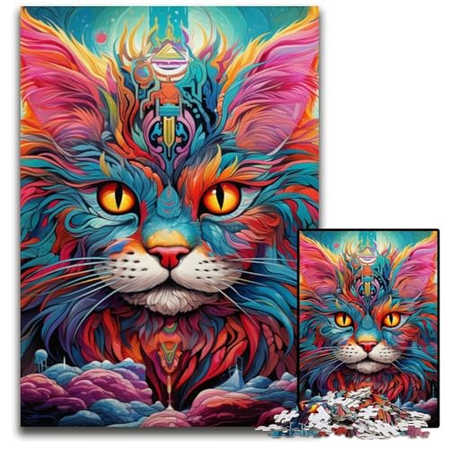 1000-teiliges Puzzle für Erwachsene, Katzen-Puzzle für Erwachsene, Denkspiel für Teenager, 50x75cm/19,68x29,52 Zoll 1000-teiliges Puzzle für Erwachsene, Katzen-Puzzle für Erwachsene, Denkspiel für Teenager, 50x75cm/19,68x29,52 Zoll von MrChunlong