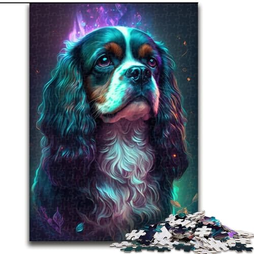 1000-teiliges Puzzle für Erwachsene, King Charles Spaniel-Hundepuzzle aus Pappe, ideales Urlaubs- oder Geburtstagsgeschenk, Partyspielspielzeug, 1000 Teile(26x38cm) von MrChunlong