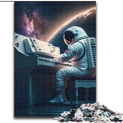 1000-teiliges Puzzle für Erwachsene, Klavier im Weltraum, aus Pappe, interaktives Familienspiel, DIY-Heimdeko, Gehirn-Herausforderung, Geschenk, 1000 Teile(26x38cm) von MrChunlong