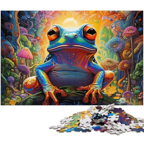 1000-teiliges Puzzle für Erwachsene, Kunst, Tierfrosch, Holzpuzzle, hochschwieriges Denkspiel für Jugendliche, 50x75cm/19,68x29,52 Zoll von MrChunlong