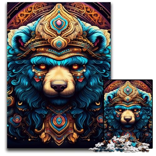 1000-teiliges Puzzle für Erwachsene, Kunst-Braunbär, Holzpuzzle, hochschwieriges Denkspiel für Jugendliche, 50x75cm/19,68x29,52 Zoll 1000-teiliges Puzzle für Erwachsene, Kunst-Braunbär, Holzpuzzle, hochschwieriges Denkspiel für Jugendliche, 50x75cm/19,68x29,52 Zoll von MrChunlong