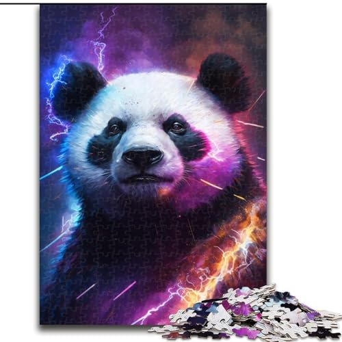 1000-teiliges Puzzle für Erwachsene, Lightning Panda-Puzzle aus Holz, Familieninteraktion und Gehirnherausforderung, Familienaktivitätsherausforderung, 1000 Teile(50x75cm) von MrChunlong