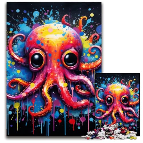 1000-teiliges Puzzle für Erwachsene, Oktopus-Holzpuzzle, schwieriges Denkspiel für Jugendliche, 50x75cm/19,68x29,52 Zoll 1000-teiliges Puzzle für Erwachsene, Oktopus-Holzpuzzle, schwieriges Denkspiel für Jugendliche, 50x75cm/19,68x29,52 Zoll von MrChunlong