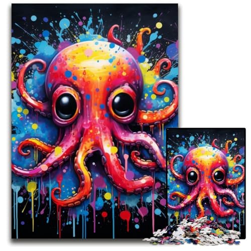 1000-teiliges Puzzle für Erwachsene, Oktopus-Puzzle für Erwachsene, Denkspiel für Teenager, 26x38cm/10,23x14,96 Zoll 1000-teiliges Puzzle für Erwachsene, Oktopus-Puzzle für Erwachsene, Denkspiel für Teenager, 26x38cm/10,23x14,96 Zoll von MrChunlong