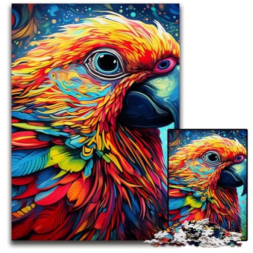 1000-teiliges Puzzle für Erwachsene, Papageien-Puzzle für Erwachsene, Denkspiel für Teenager, 50x75cm/19,68x29,52 Zoll 1000-teiliges Puzzle für Erwachsene, Papageien-Puzzle für Erwachsene, Denkspiel für Teenager, 50x75cm/19,68x29,52 Zoll von MrChunlong