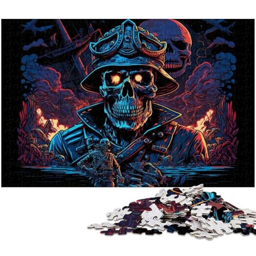 1000-teiliges Puzzle für Erwachsene, Piratenskelett, Holzpuzzle, hochschwieriges Denkspiel für Jugendliche, 50x75cm/19,68x29,52 Zoll 1000-teiliges Puzzle für Erwachsene, Piratenskelett, Holzpuzzle, hochschwieriges Denkspiel für Jugendliche, 50x75cm/19,68x29,52 Zoll von MrChunlong