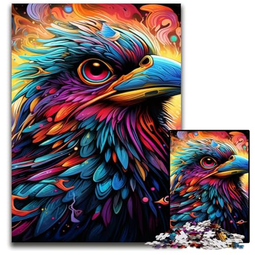 1000-teiliges Puzzle für Erwachsene, Psychedelischer Vogel, Holzpuzzle, Hochschwieriges Denkspiel für Jugendliche, 50x75cm/19,68x29,52 Zoll 1000-teiliges Puzzle für Erwachsene, Psychedelischer Vogel, Holzpuzzle, Hochschwieriges Denkspiel für Jugendliche, 50x75cm/19,68x29,52 Zoll von MrChunlong